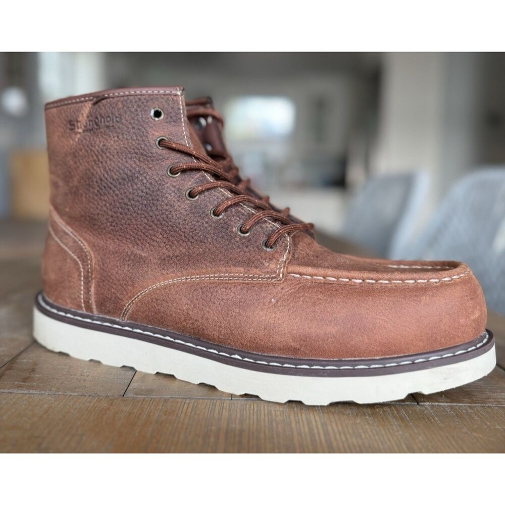 The Stronghold 1895 Classic Moc Toe Leather Legacy Laceup Heritage Boot 11